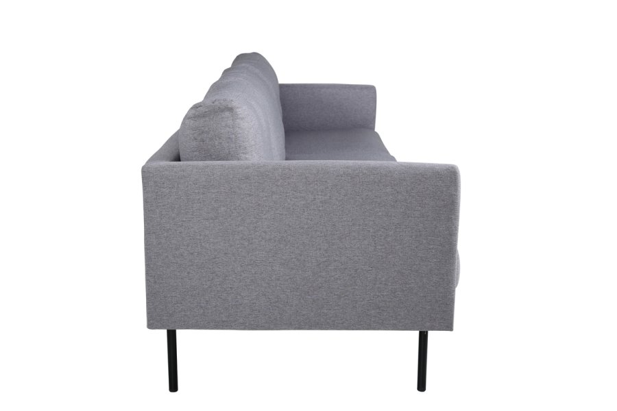 VENTURE DESIGN Zoom 3 pers. sofa - gr polyester og sort stl