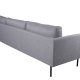 VENTURE DESIGN Zoom 3 pers. sofa - gr polyester og sort stl