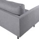 VENTURE DESIGN Zoom 3 pers. sofa - gr polyester og sort stl