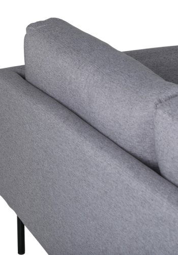 VENTURE DESIGN Zoom 3 pers. sofa - gr polyester og sort stl