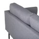 VENTURE DESIGN Zoom 3 pers. sofa - gr polyester og sort stl