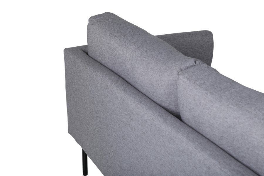 VENTURE DESIGN Zoom 3 pers. sofa - gr polyester og sort stl
