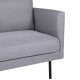 VENTURE DESIGN Zoom 3 pers. sofa - gr polyester og sort stl