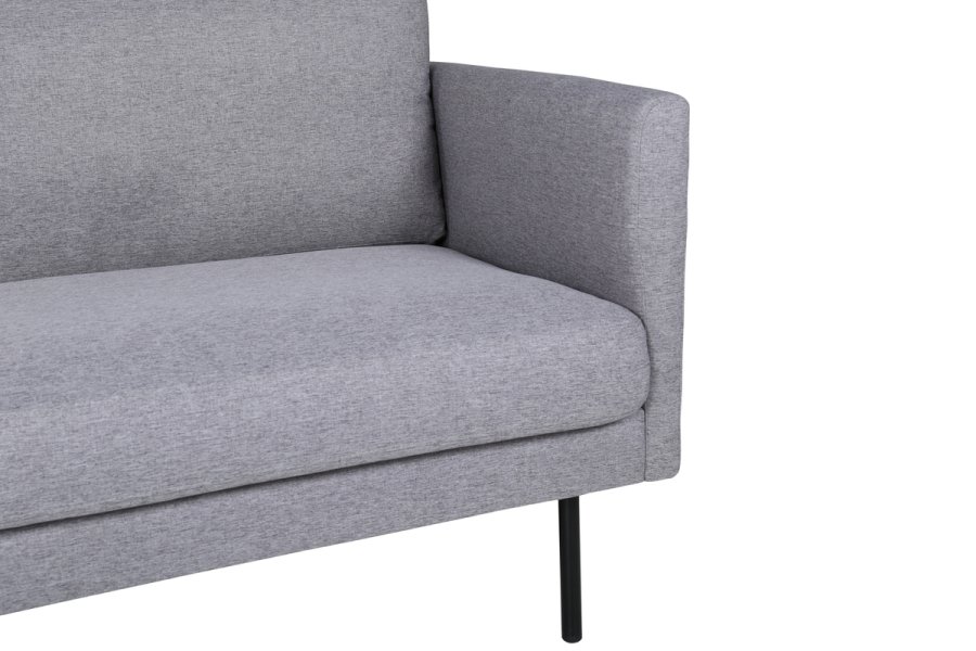 VENTURE DESIGN Zoom 3 pers. sofa - gr polyester og sort stl