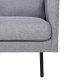 VENTURE DESIGN Zoom 3 pers. sofa - gr polyester og sort stl