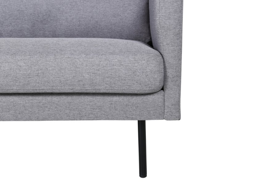 VENTURE DESIGN Zoom 3 pers. sofa - gr polyester og sort stl