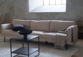 VENTURE DESIGN Zoom 3 pers. sofa - brun polyester og sort stl