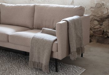 VENTURE DESIGN Zoom 3 pers. sofa - brun polyester og sort stl