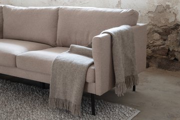 VENTURE DESIGN Zoom 3 pers. sofa - brun polyester og sort stl