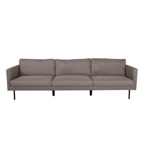 VENTURE DESIGN Zoom 3 pers. sofa - brun polyester og sort stl