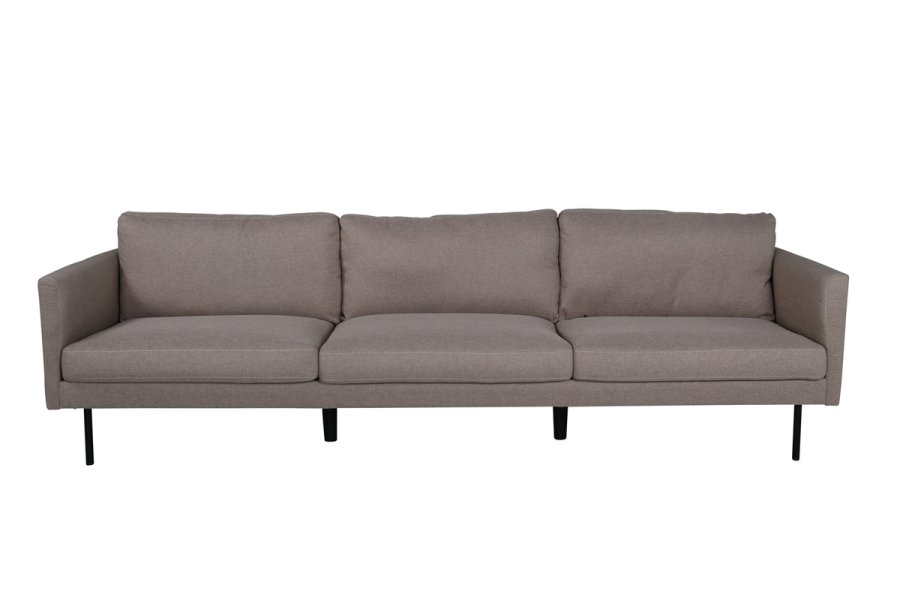 VENTURE DESIGN Zoom 3 pers. sofa - brun polyester og sort stl