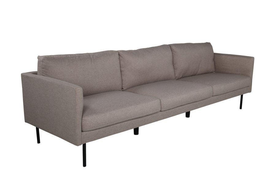 VENTURE DESIGN Zoom 3 pers. sofa - brun polyester og sort stl