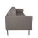 VENTURE DESIGN Zoom 3 pers. sofa - brun polyester og sort stl