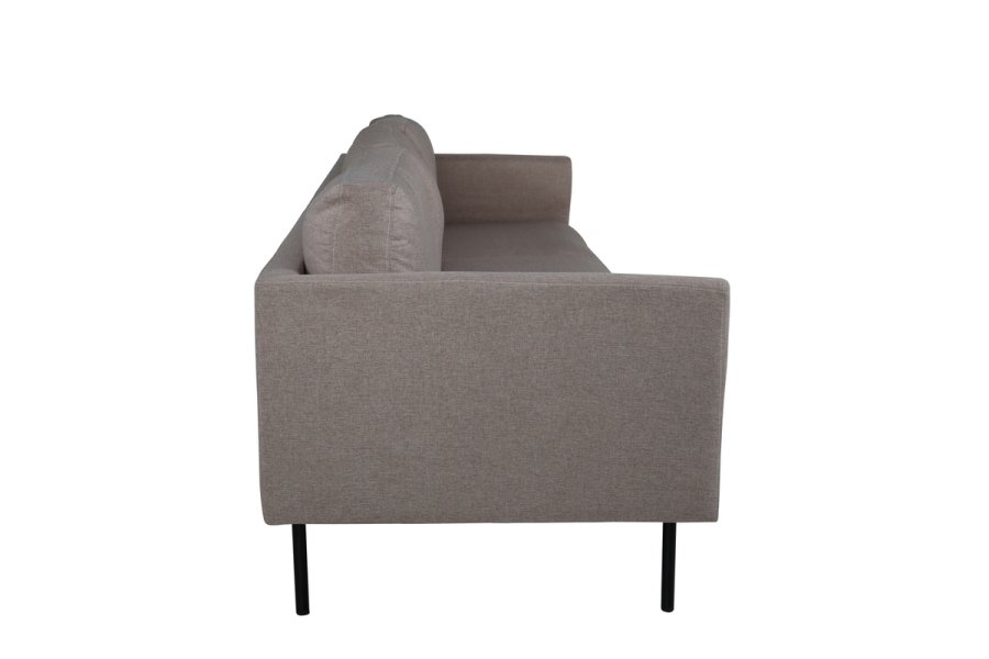VENTURE DESIGN Zoom 3 pers. sofa - brun polyester og sort stl