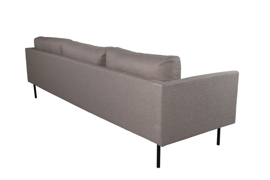 VENTURE DESIGN Zoom 3 pers. sofa - brun polyester og sort stl
