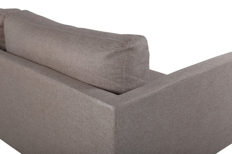 VENTURE DESIGN Zoom 3 pers. sofa - brun polyester og sort stl