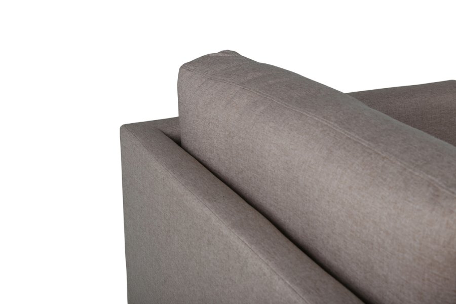 VENTURE DESIGN Zoom 3 pers. sofa - brun polyester og sort stl