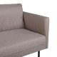 VENTURE DESIGN Zoom 3 pers. sofa - brun polyester og sort stl