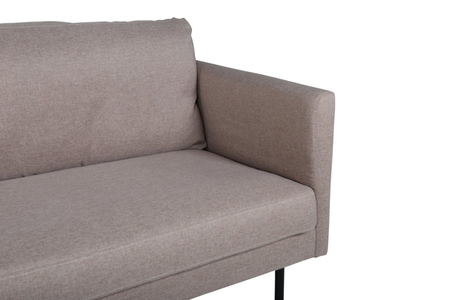 VENTURE DESIGN Zoom 3 pers. sofa - brun polyester og sort stl