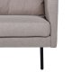 VENTURE DESIGN Zoom 3 pers. sofa - brun polyester og sort stl