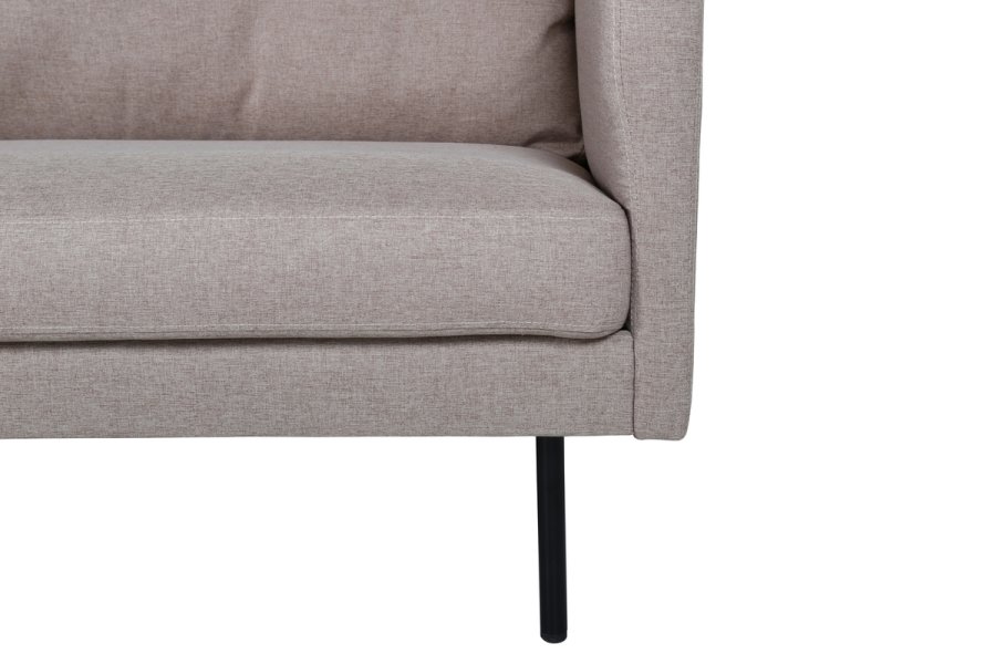 VENTURE DESIGN Zoom 3 pers. sofa - brun polyester og sort stl