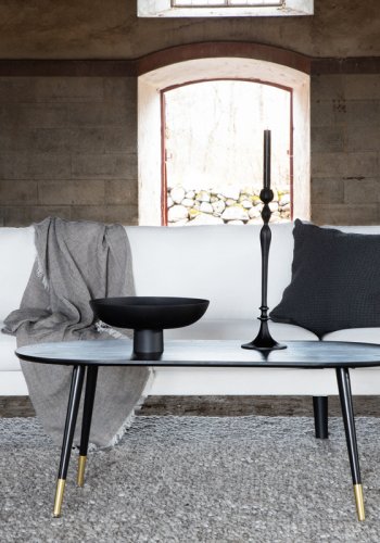 VENTURE DESIGN Zoom 3 pers. sofa - beige polyester og sort stl