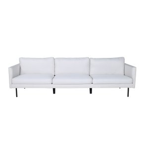 VENTURE DESIGN Zoom 3 pers. sofa - beige polyester og sort stl