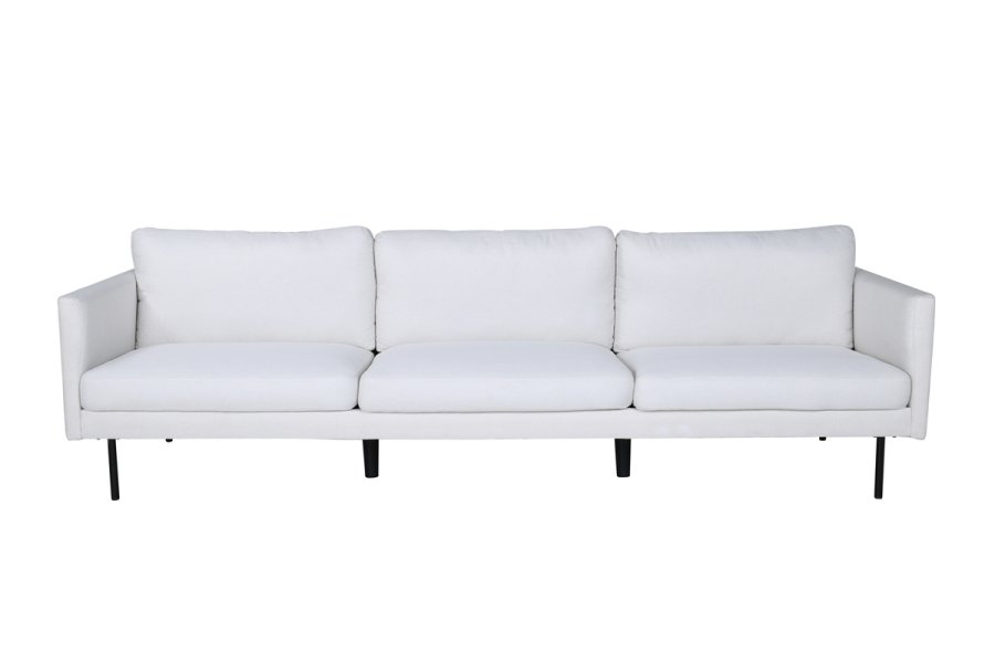 VENTURE DESIGN Zoom 3 pers. sofa - beige polyester og sort stl