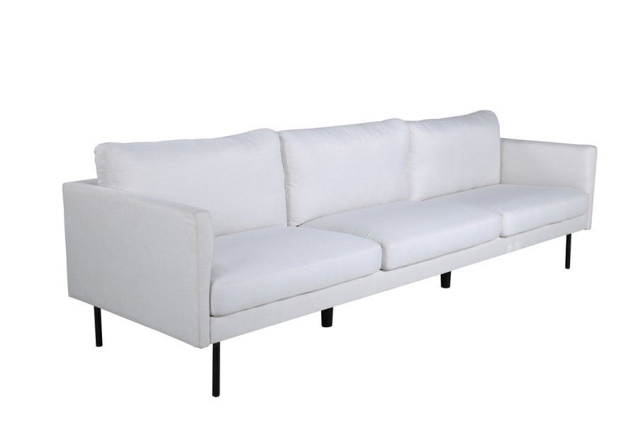 VENTURE DESIGN Zoom 3 pers. sofa - beige polyester og sort stl