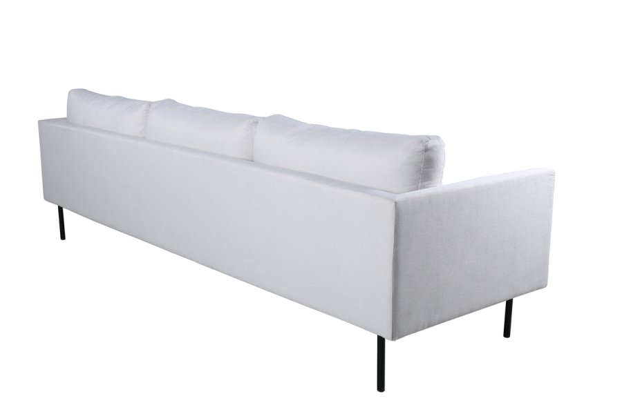 VENTURE DESIGN Zoom 3 pers. sofa - beige polyester og sort stl