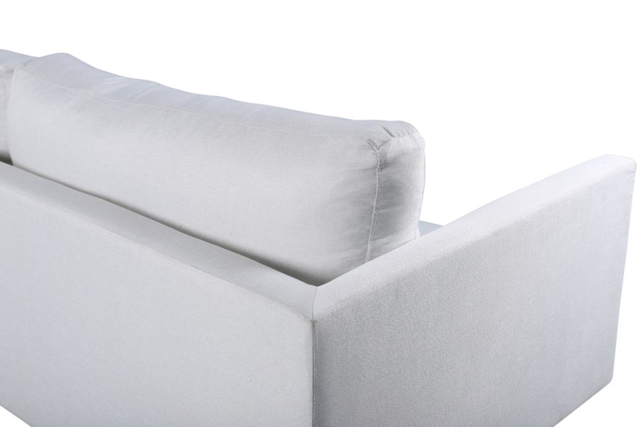 VENTURE DESIGN Zoom 3 pers. sofa - beige polyester og sort stl