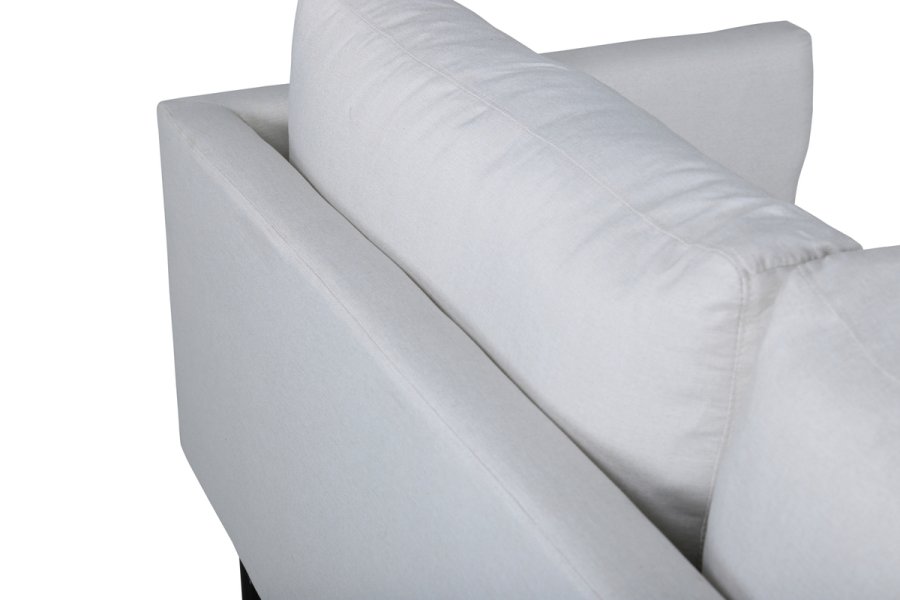 VENTURE DESIGN Zoom 3 pers. sofa - beige polyester og sort stl