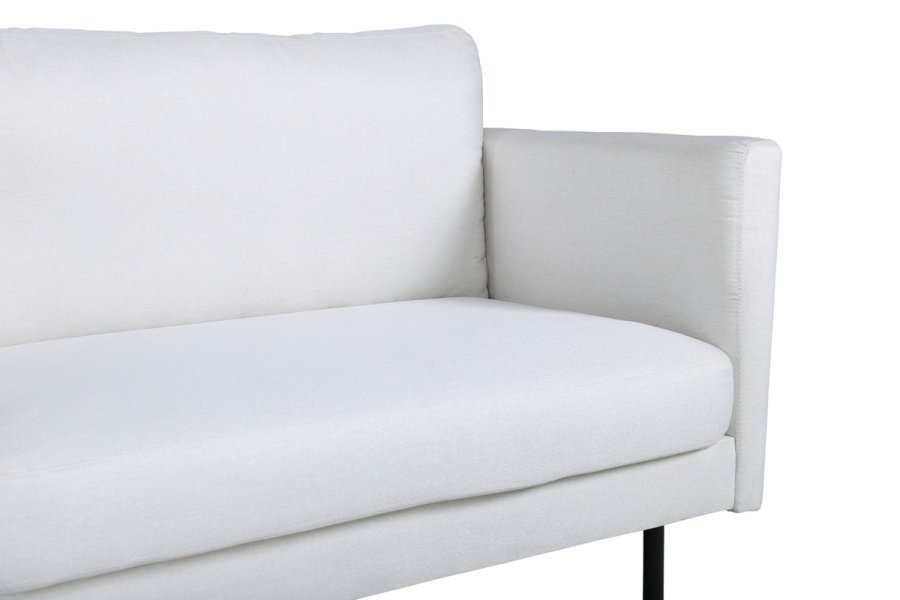 VENTURE DESIGN Zoom 3 pers. sofa - beige polyester og sort stl