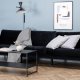 VENTURE DESIGN Zoom 3 pers. sofa - sort fljl og sort stl