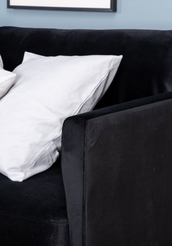 VENTURE DESIGN Zoom 3 pers. sofa - sort fljl og sort stl