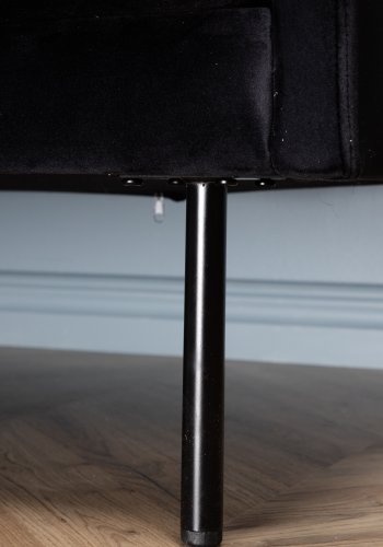 VENTURE DESIGN Zoom 3 pers. sofa - sort fljl og sort stl