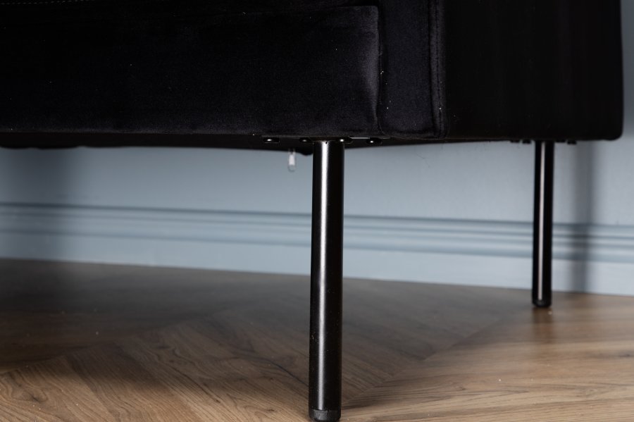 VENTURE DESIGN Zoom 3 pers. sofa - sort fljl og sort stl