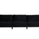 VENTURE DESIGN Zoom 3 pers. sofa - sort fljl og sort stl