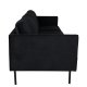VENTURE DESIGN Zoom 3 pers. sofa - sort fljl og sort stl