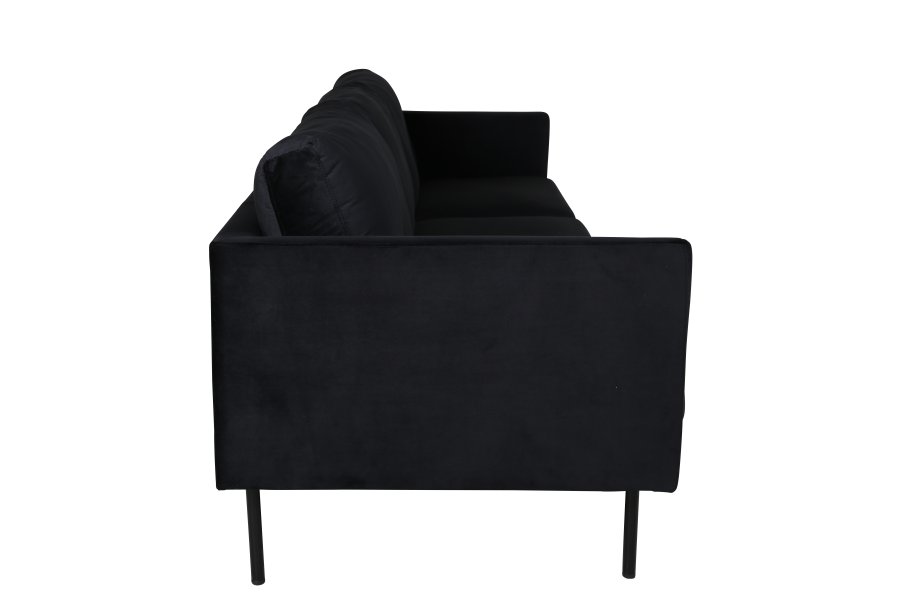 VENTURE DESIGN Zoom 3 pers. sofa - sort fljl og sort stl