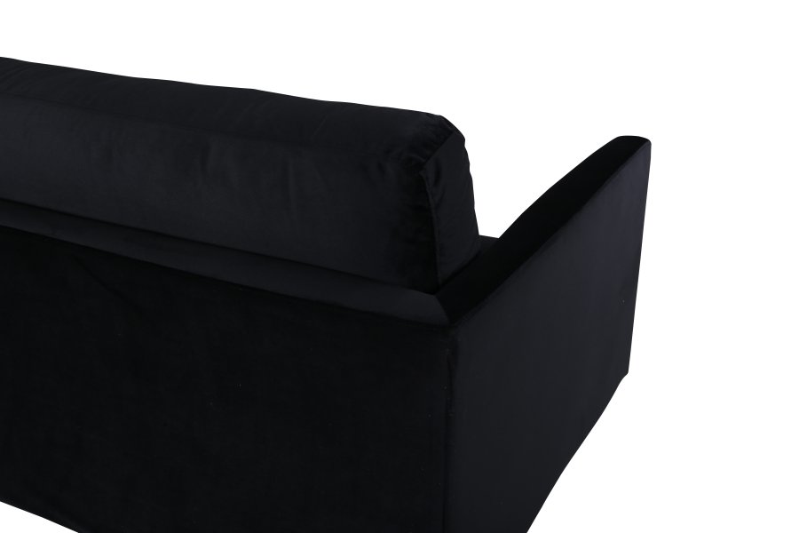 VENTURE DESIGN Zoom 3 pers. sofa - sort fljl og sort stl