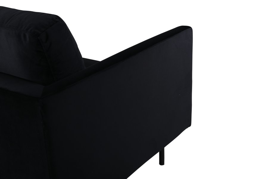 VENTURE DESIGN Zoom 3 pers. sofa - sort fljl og sort stl