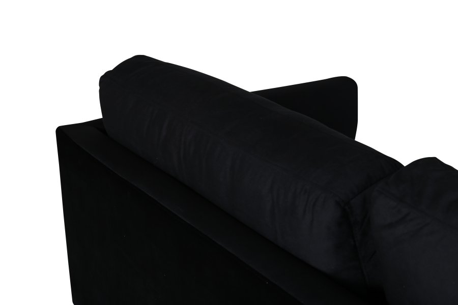 VENTURE DESIGN Zoom 3 pers. sofa - sort fljl og sort stl