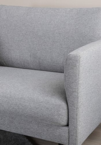 VENTURE DESIGN Zoom lnestol - gr polyester og sort stl