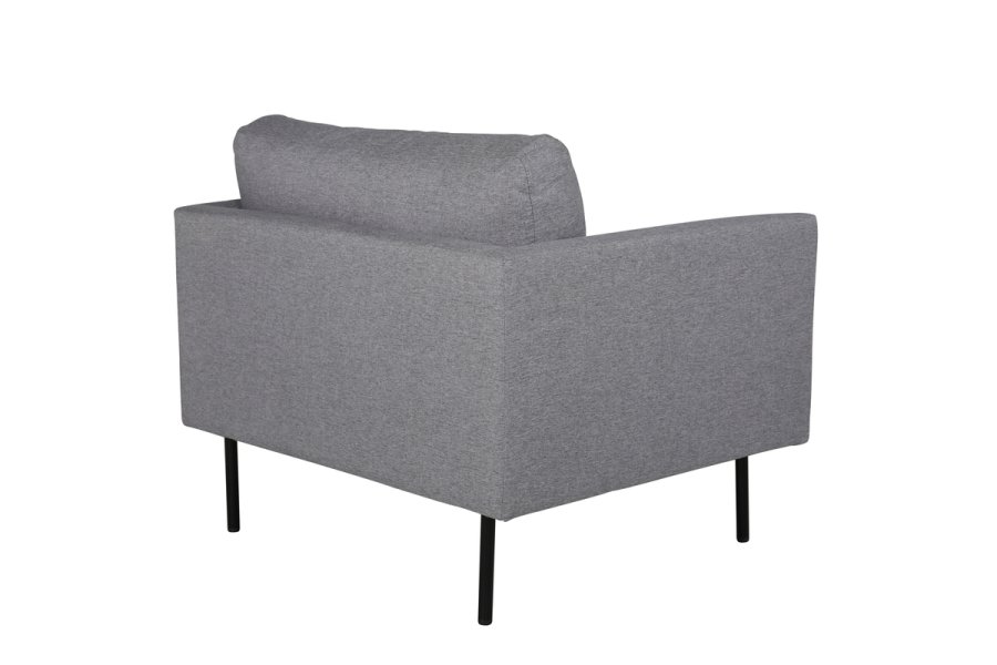 VENTURE DESIGN Zoom lnestol - gr polyester og sort stl