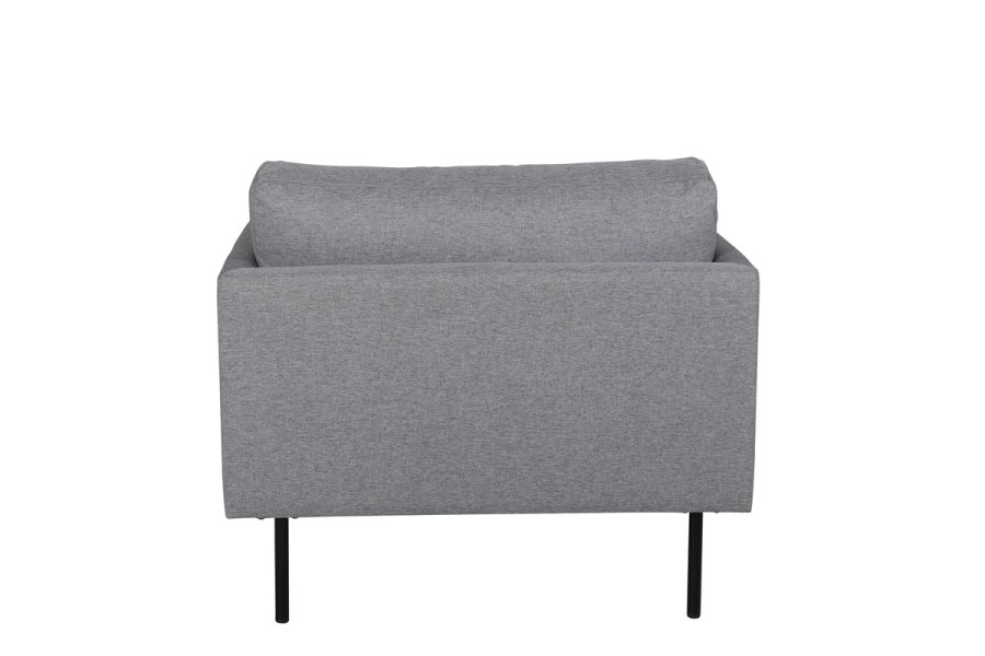 VENTURE DESIGN Zoom lnestol - gr polyester og sort stl