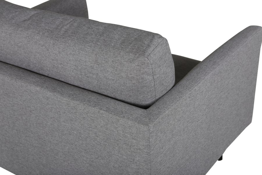 VENTURE DESIGN Zoom lnestol - gr polyester og sort stl