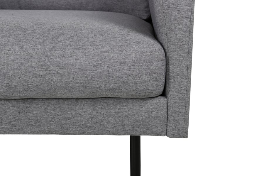 VENTURE DESIGN Zoom lnestol - gr polyester og sort stl