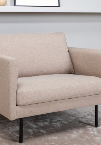 VENTURE DESIGN Zoom lnestol - brun polyester og sort stl