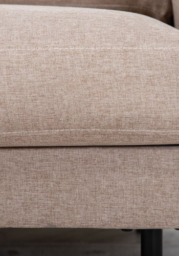 VENTURE DESIGN Zoom lnestol - brun polyester og sort stl